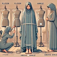 راهنمای جامع نحوه اندازه‌گیری قد چادر