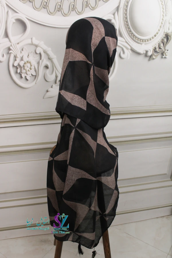 شال نخی طرح دار آیسا (کد 01)