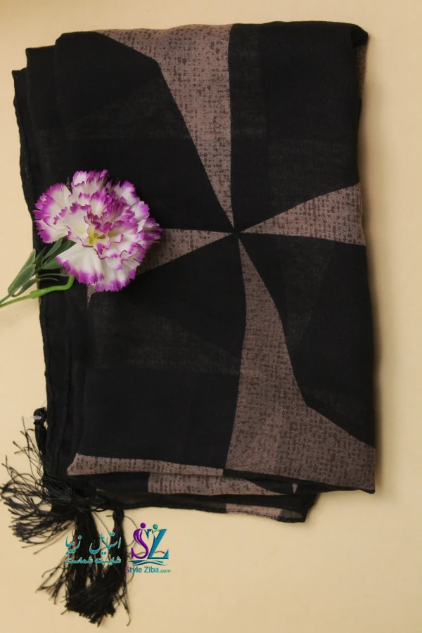 شال نخی طرح دار آیسا (کد 01)