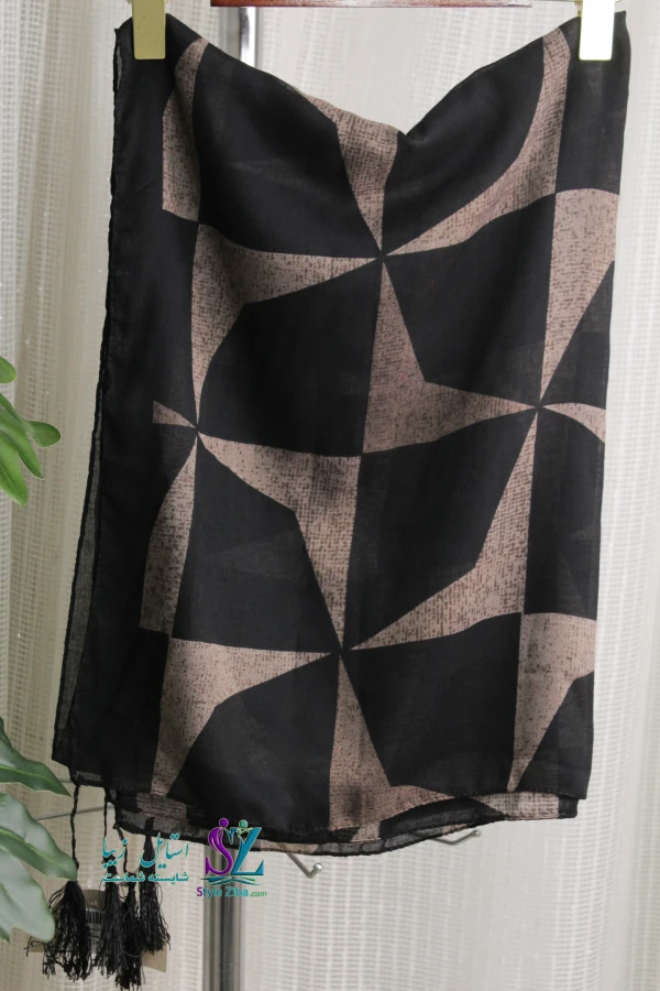 شال نخی طرح دار آیسا (کد 01)