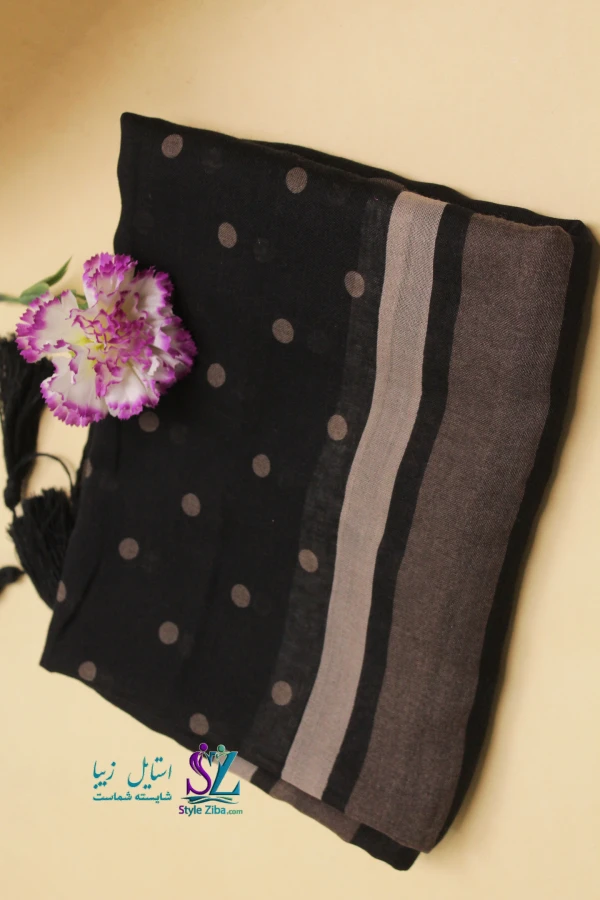 شال نخی طرح دار آیسا (کد 02)