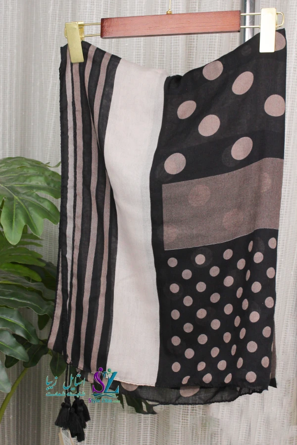 شال نخی طرح دار آیسا (کد 03)