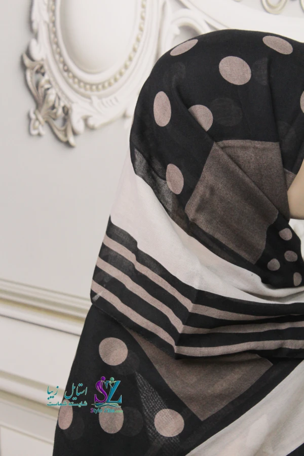 شال نخی طرح دار آیسا (کد 03)