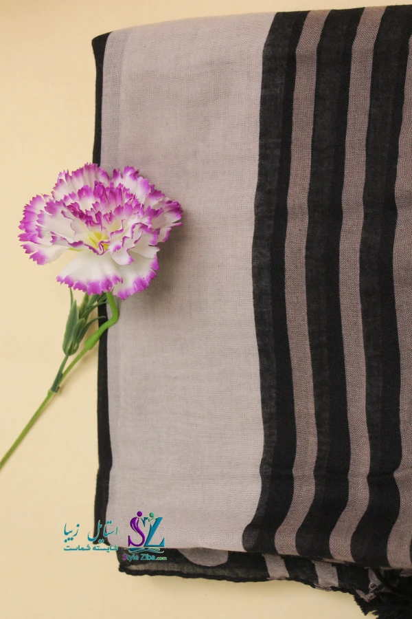 شال نخی طرح دار آیسا (کد 03)