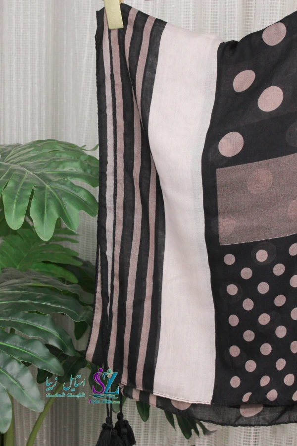 شال نخی طرح دار آیسا (کد 03)