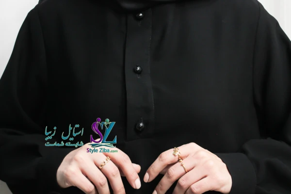 عبا زنانه مشکی ترگل