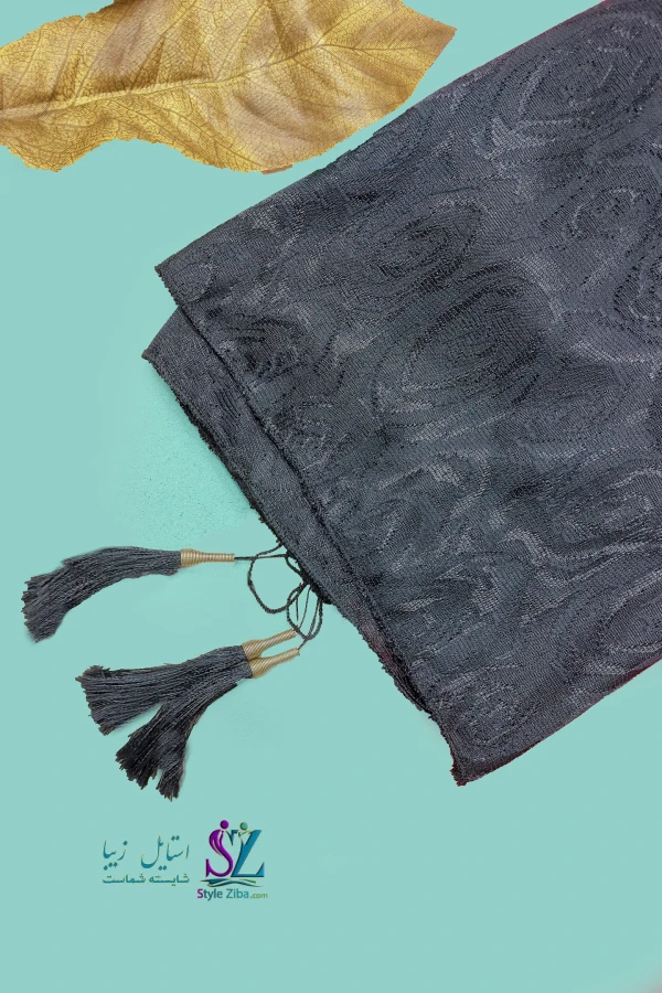 شال مشکی ثمانه (طرح 1)
