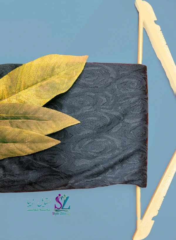 شال مشکی ثمانه (طرح 1)