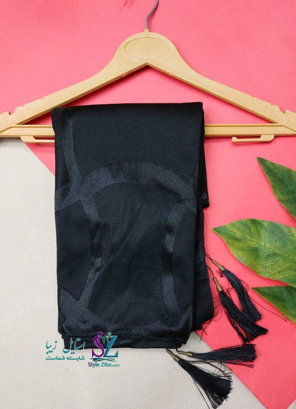 شال مشکی ثمانه (طرح 2)