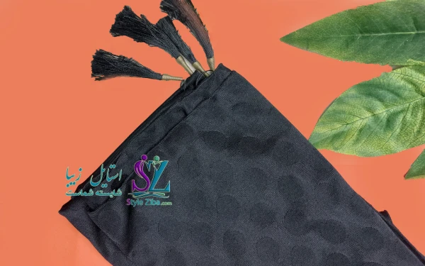 شال مشکی ثمانه (طرح 3)