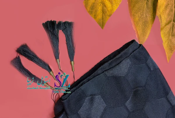 شال مشکی ثمانه (طرح 4)