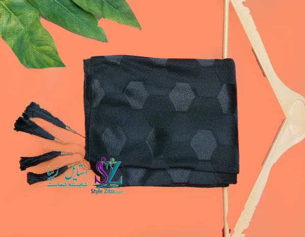 شال مشکی ثمانه (طرح 4)
