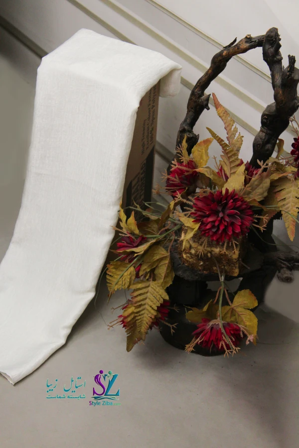 مینی اسکارف زنانه سفید شادیا