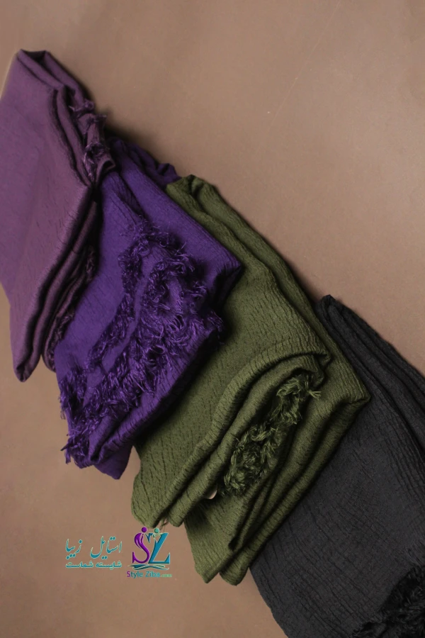 شال نخی پلیسه مهرخ (کد01)