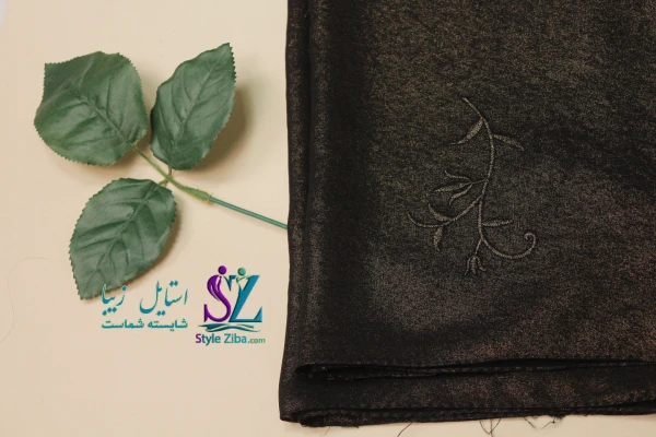 شال لمه مشکی طلایی نارین