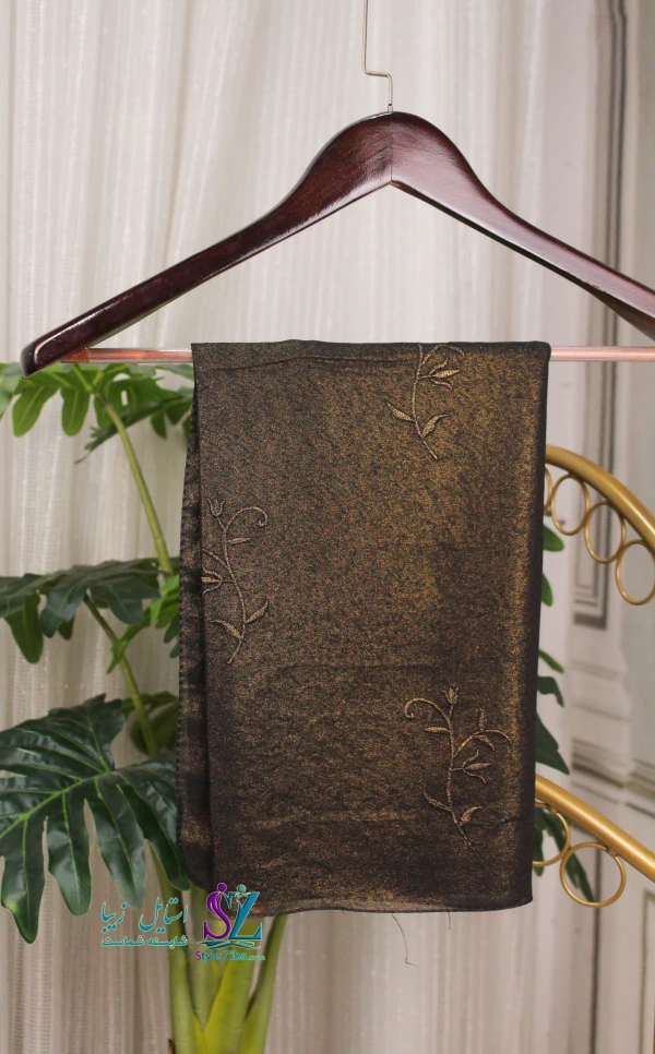 شال لمه مشکی طلایی نارین