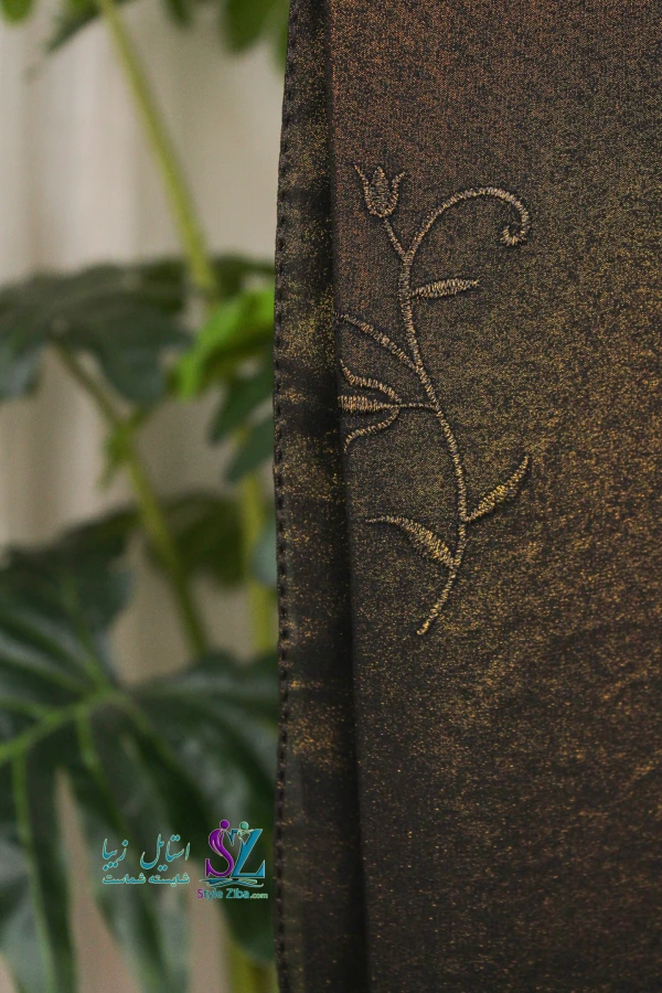 شال لمه مشکی طلایی نارین