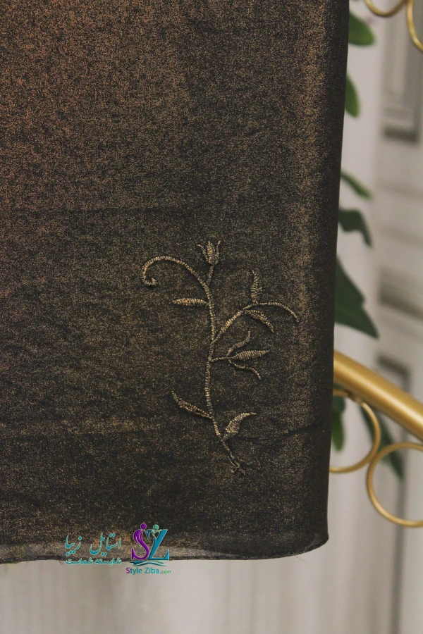 شال لمه مشکی طلایی نارین