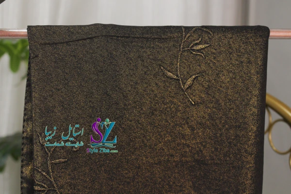 شال لمه مشکی طلایی نارین