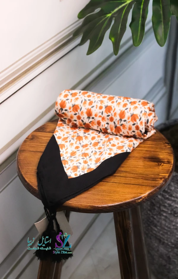 روسری نخی گلدار ابرا