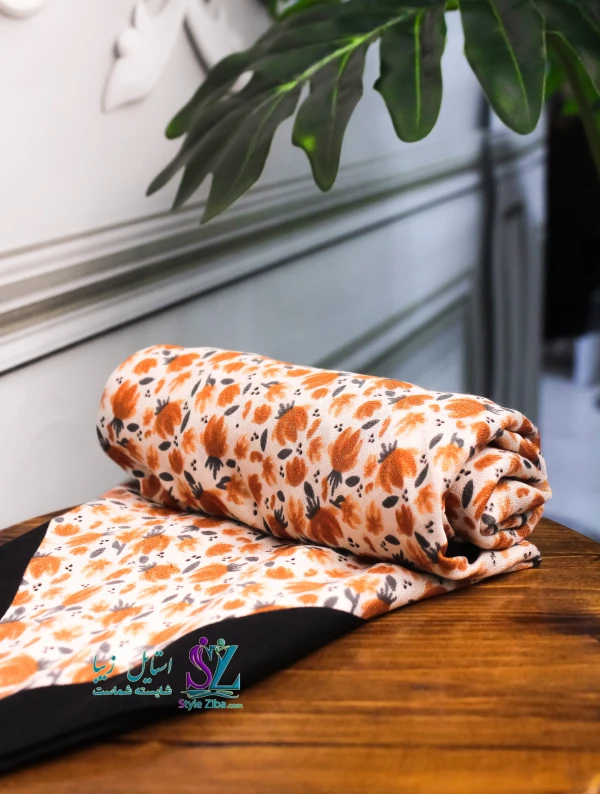 روسری نخی گلدار ابرا