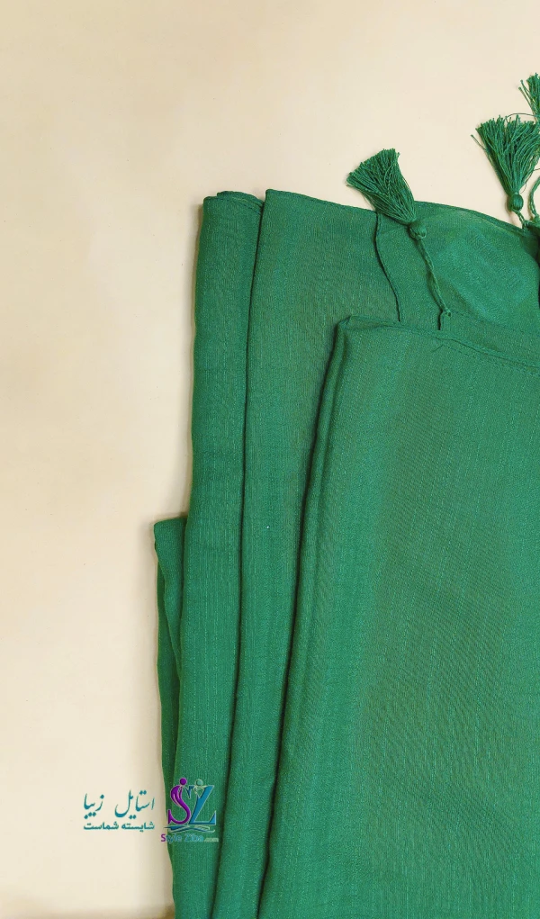 روسری نخی تک رنگ پرلا