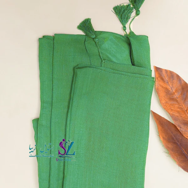 روسری نخی تک رنگ پرلا