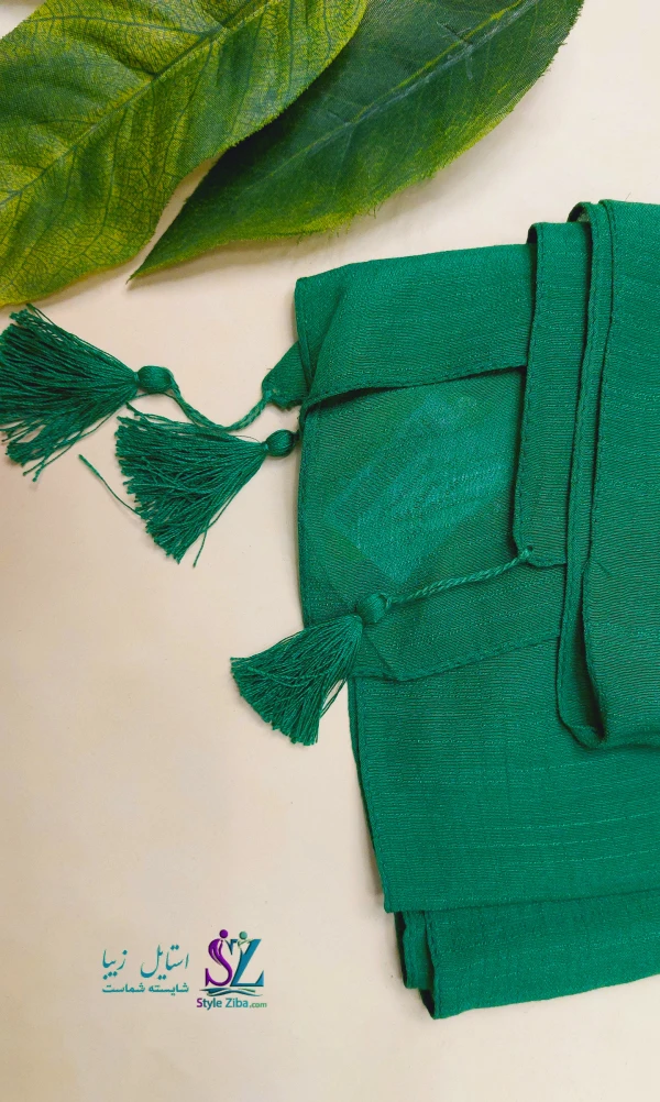 روسری نخی تک رنگ پرلا