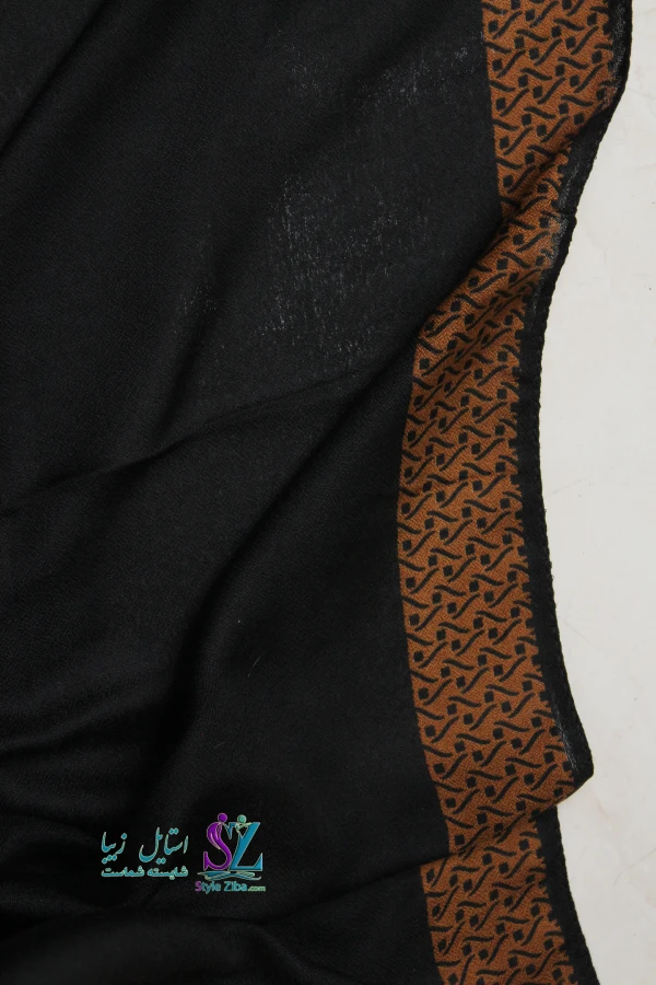 روسری مشکی حاشیه دار آندیا (کد 01)