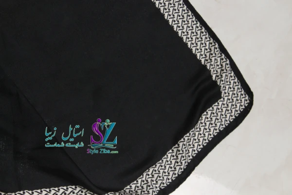 روسری مشکی حاشیه دار آندیا (کد 02)