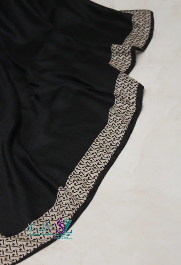 روسری مشکی حاشیه دار آندیا (کد 03)