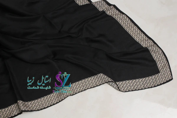روسری مشکی حاشیه دار آندیا (کد 03)