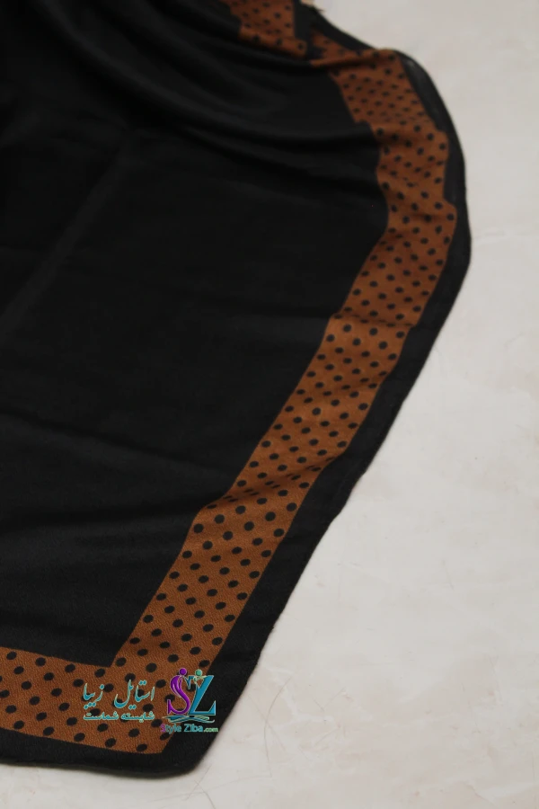 روسری مشکی حاشیه دار آندیا (کد 04)