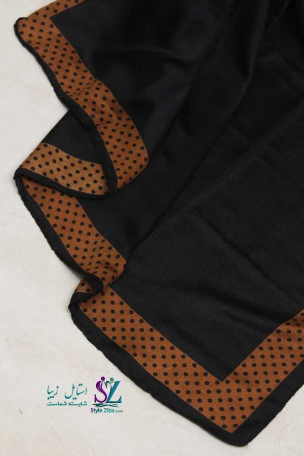 روسری مشکی حاشیه دار آندیا (کد 04)