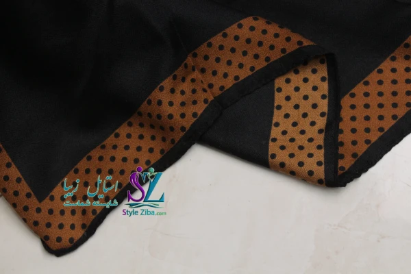 روسری مشکی حاشیه دار آندیا (کد 04)