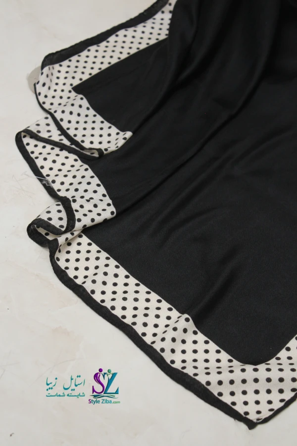 روسری مشکی حاشیه دار آندیا (کد 05)