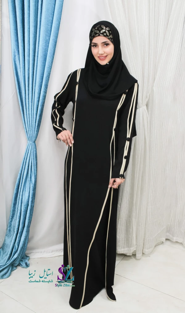 عبای زنانه مشکی اسپرت پانته آ