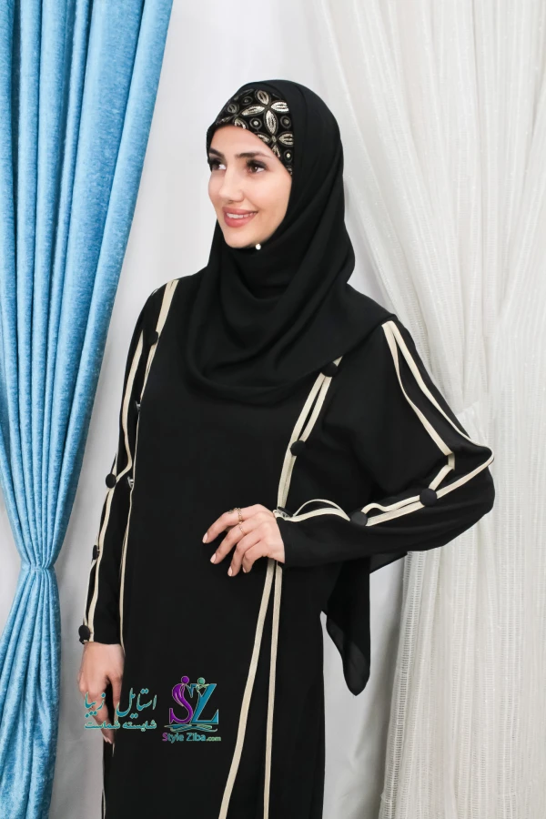 عبای زنانه مشکی اسپرت پانته آ