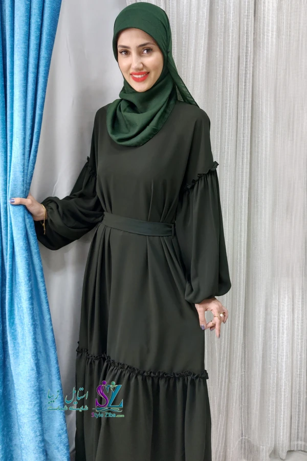 عبا زنانه عربی توسکا (سبز)