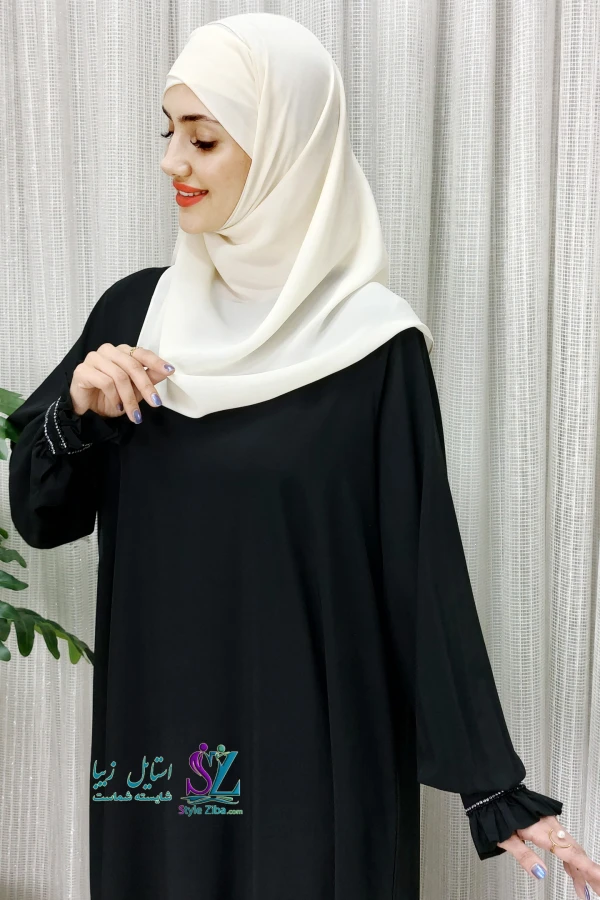 عبا مجلسی مشکی گلابتون