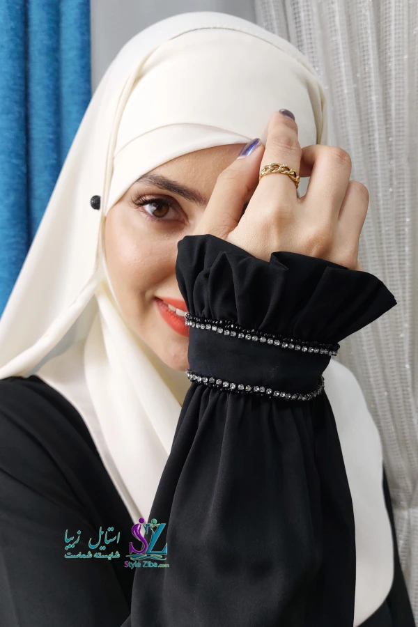 عبا مجلسی مشکی گلابتون