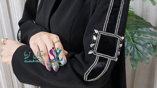 مانتو مشکی مجلسی سودابه (طرح 2)