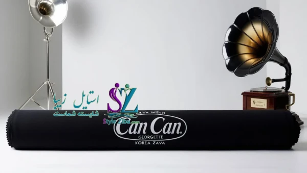 پارچه کن کن ژورژت کره ای زاوا لب ترکی عرض 115cm