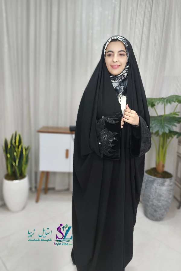 چادر جده جواهردوزی یاسمین