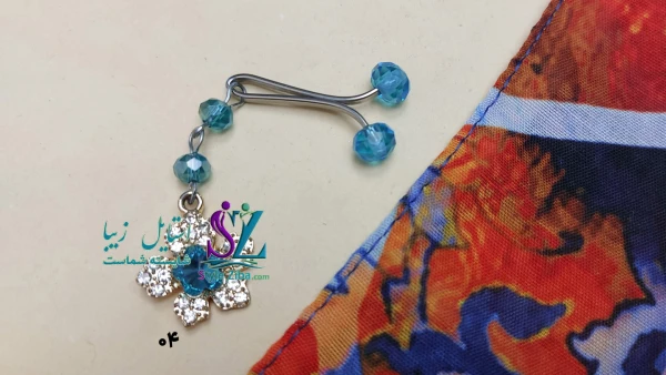 گیره روسری مهربان آویزدار زرین