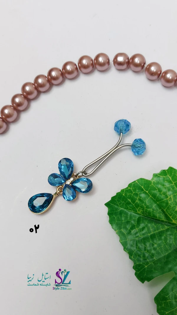 گیره روسری مهربان مجلسی پروانه