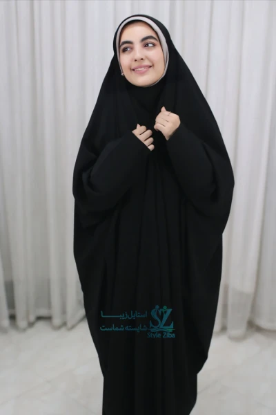 چادر جده لبنانی آستین کتی کرپ کره