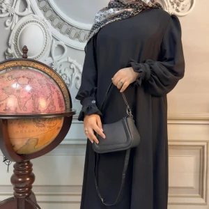عبا زنانه کدB ابروبادی شکیبا(مشکی)