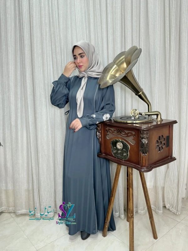 عبا زنانه کریشه لاینی نغمه(طوسی-خاکستری)