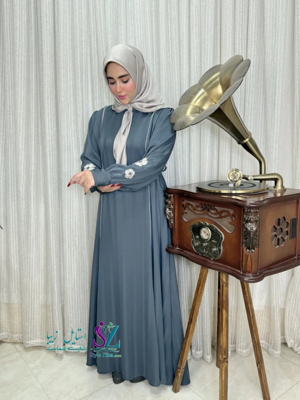 عبا زنانه کریشه لاینی نغمه(طوسی-خاکستری)